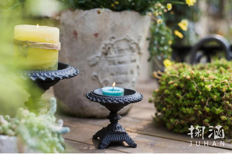 

Black Modern Simple Metal Candle Holders Iron Art Practical Desktop Candelabra Ornaments Kaarsenhouder Christmas Decor Ec50zt