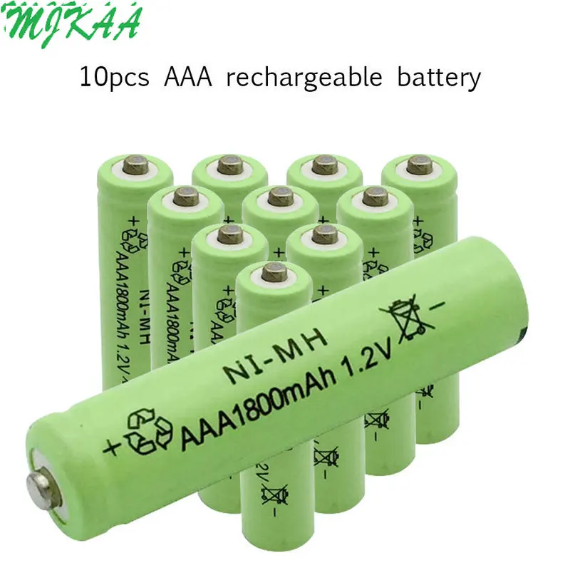 Новые аккумуляторы MJKAA 3A 1800 мАч Ni-MH 1,2 в AAA аккумуляторная батарея для часов, мышей, вычислений, игрушек так далее
