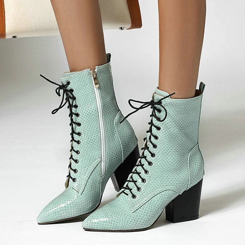 Новый ручной работы женские ботильоны ботинки на высоком каблуке 8 см обувь с