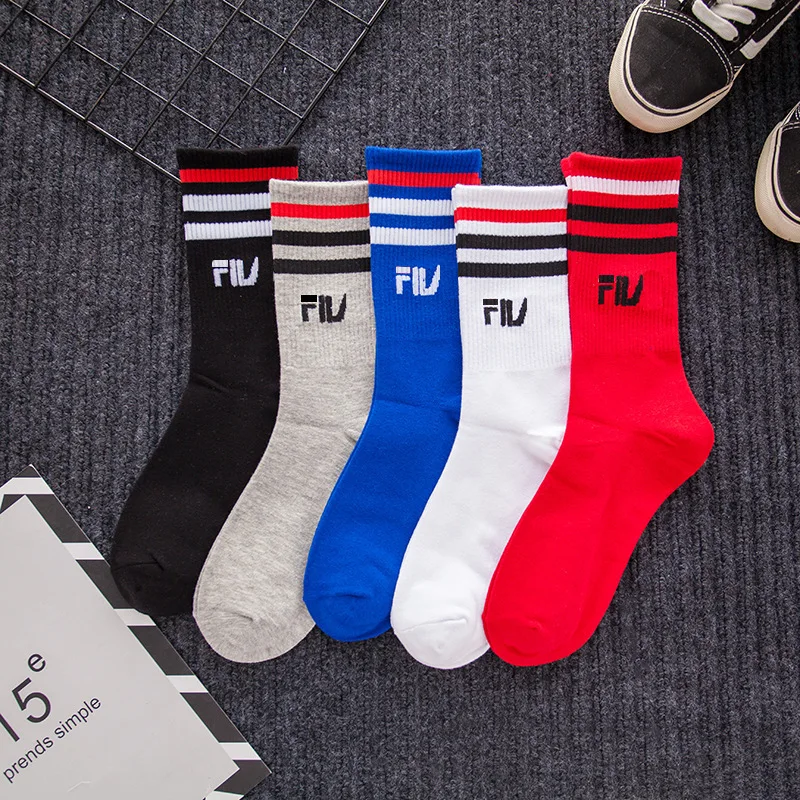 5 pair 5 пар, креативные высококачественные модные женские носки Харадзюку, хлопковые спортивные носки с рисунком, радужные Повседневные носки - Цвет: 5 pair