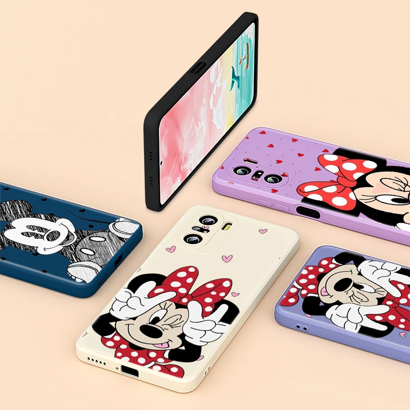 

Mickey And Minne For Redmi 9 8A 8 Pro 7 Y3 5 A 4X 9AT 9A 9i K40 K30 K30i 10X 9T 9C Plus Liquid Silicone Phone Case