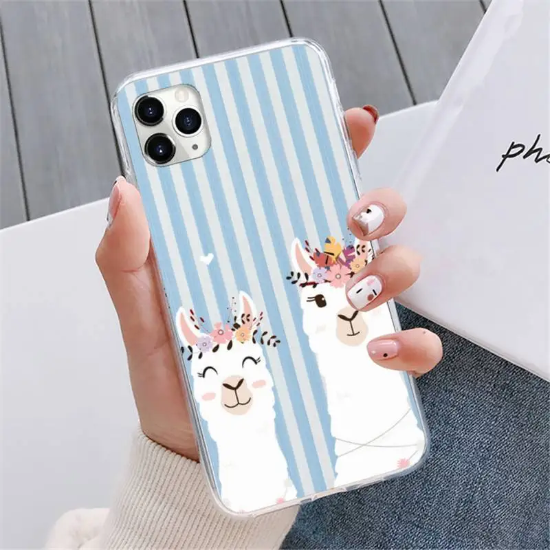 

Alpaca cute cartoon Phone Case For iphone 12 5 5s 5c se 6 6s 7 8 plus x xs xr 11 pro max mini