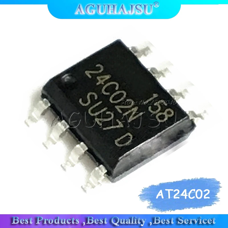 10 шт./лот AT24C02 24C02 SOP8 EEPROM памяти Новый оригинал