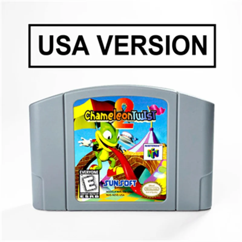 Хамелеон Твист 1 или 2 для 64-битного игрового картриджа США Версия формат NTSC |