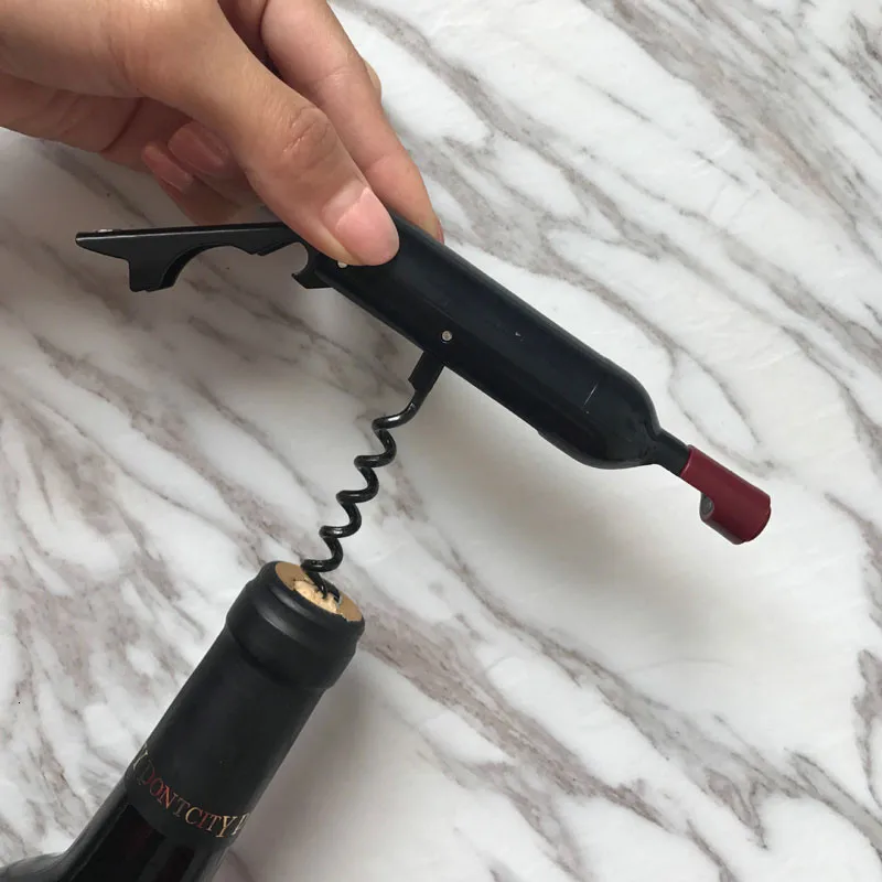 Оригинальная открывалка для красного вина в форме бутылки из нержавеющей стали с