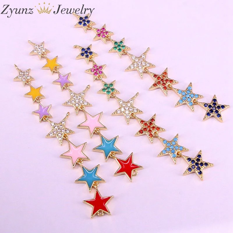 5 шт. новые ювелирные изделия золотого цвета ожерелье с кулоном s color ful CZ