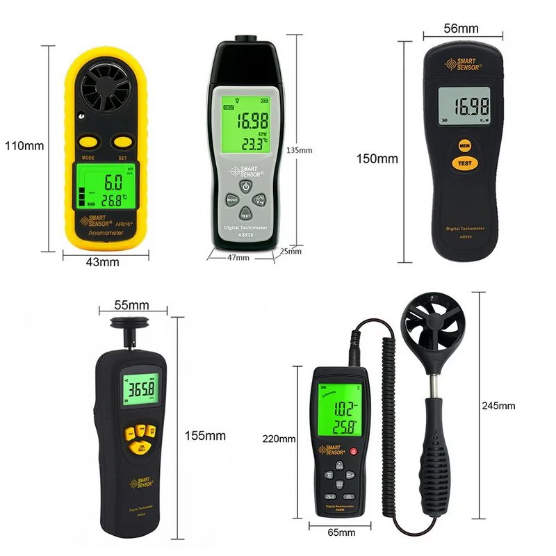 Бесконтактный цифровой измеритель скорости вращения Фото Тахометр