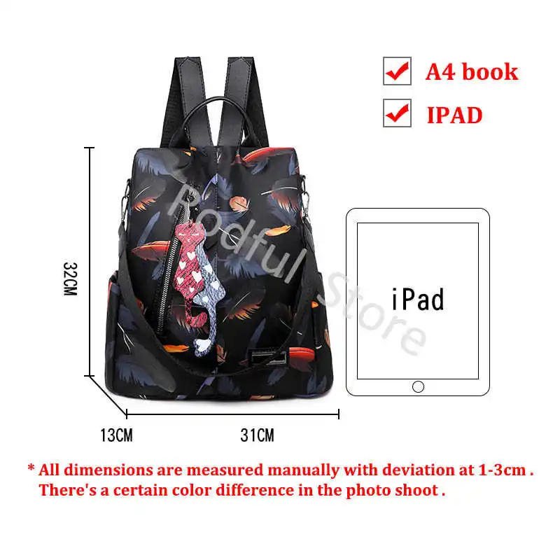 

Light Waterproof Anti Theft Women's Backpack 2021 Casual Ladies Back Pack Bag Backpack for Women Teenager Girls