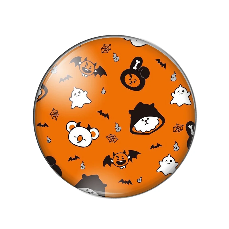 Круглый стеклянный кабошон для фото с изображением тыквы призраков на Хэллоуин 10
