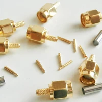10x pcs high quality rf connector coax socket sma male jack crimp for rg316 rg174 rg179 lmr100 cable plug gold plated coaxial