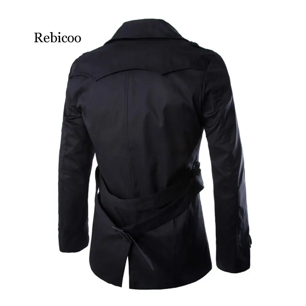 

Mens Long Trench Coat Top Quality British Slim Double Breasted Europe Trench Coats Jacket Male Winter Windproof Coat