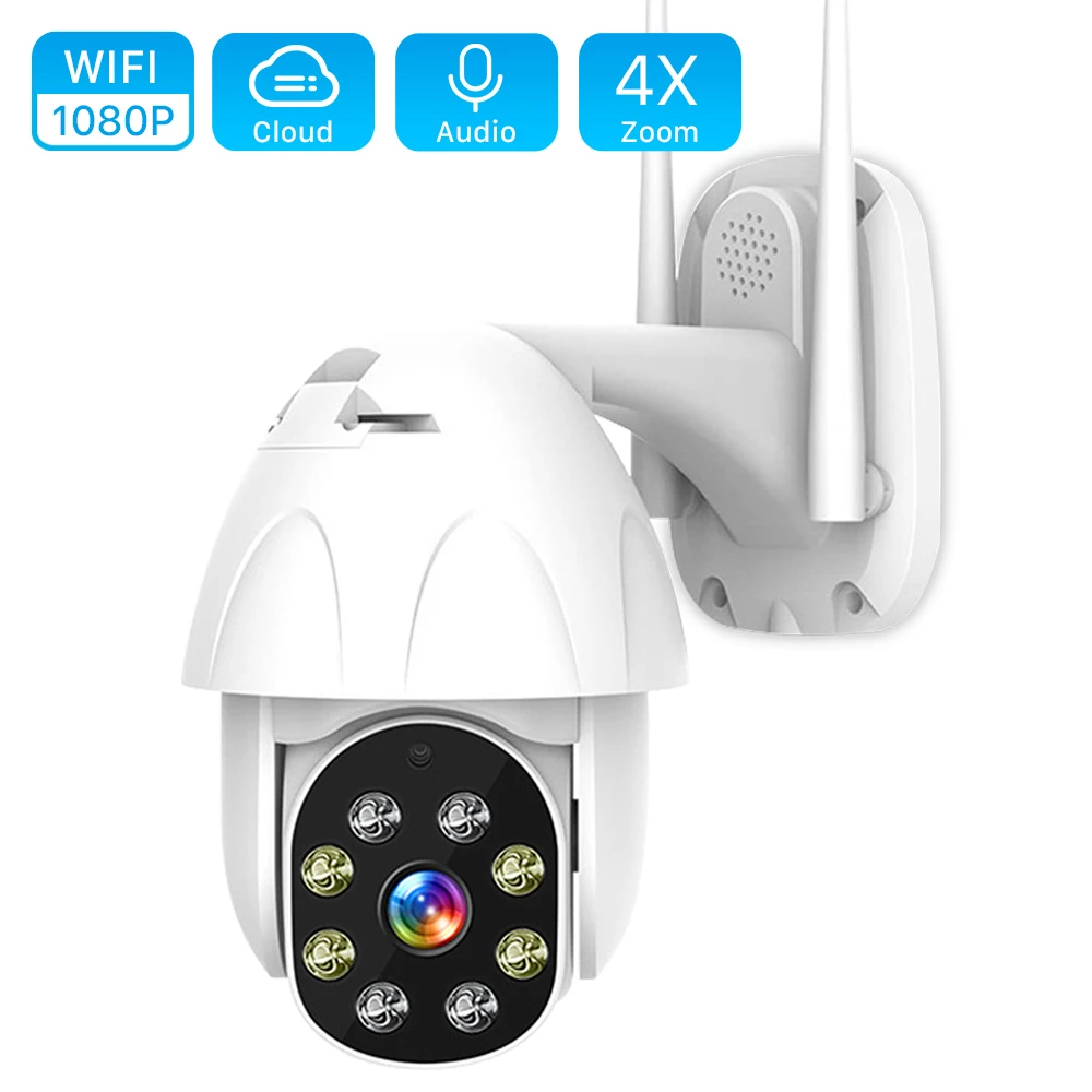 1080P PTZ wifi камера 2MP автоматическое отслеживание Водонепроницаемая CCTV Домашняя безопасность ip-камера 4.0X цифровой зум скорость купольная Беспроводная ip-камера