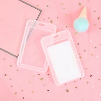1pcs waterproof transparent card holder plastic card id holders case to protect credit cards card protector cardholder