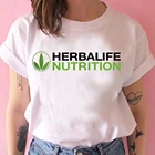 Футболка женская Herbalife с принтом питательного питания, повседневный топ с коротким рукавом, рубашка Herbalife, Ulzzang, в стиле Харадзюку