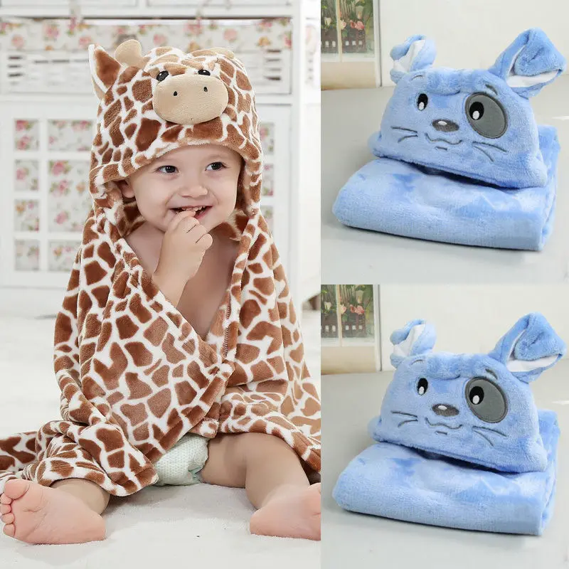 Cute Cartoon Pattern Newborn Baby Flower Bath Towel Gauze Washcloth Wipe Cloth