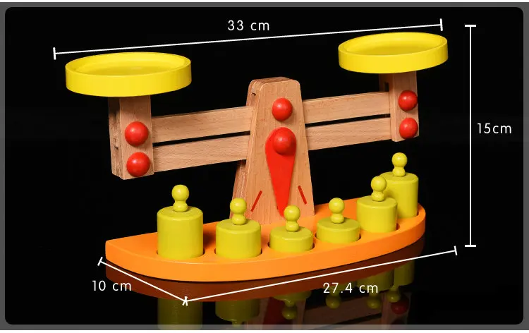Весы деревянные для веса и детей Обучающие игрушки Монтессори обучения
