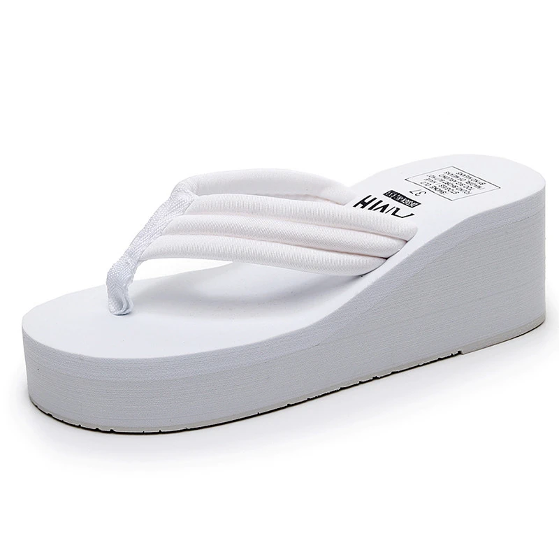 Шлепанцы на каблуке с открытым носком Женские шлепанцы платформе летние