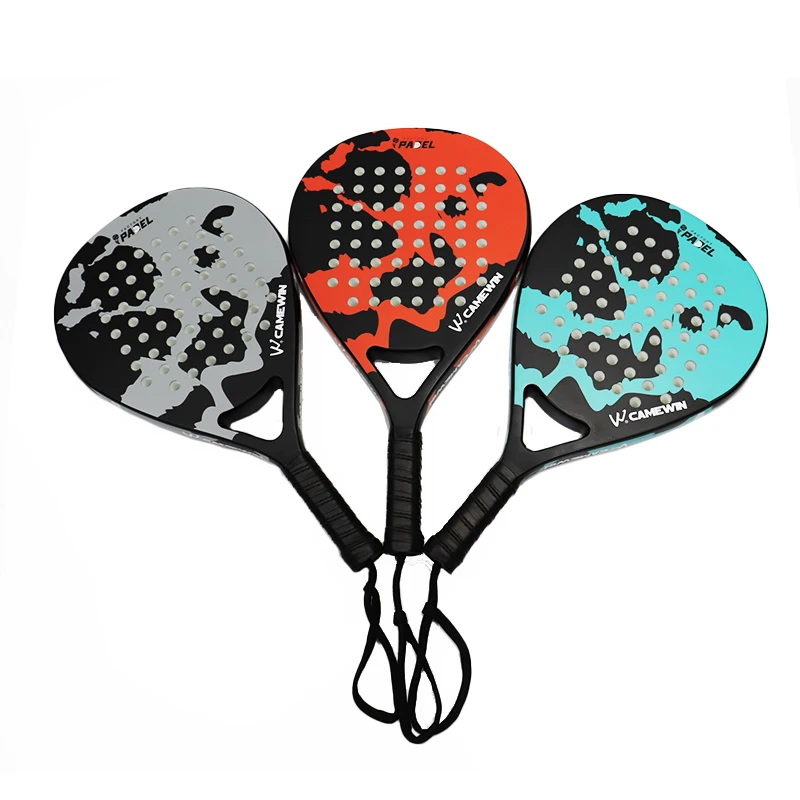 2022 New Professional Carbon Fiber Padel Tennis Racket Soft Face Paddle Tennis Racquet with Bag Cover