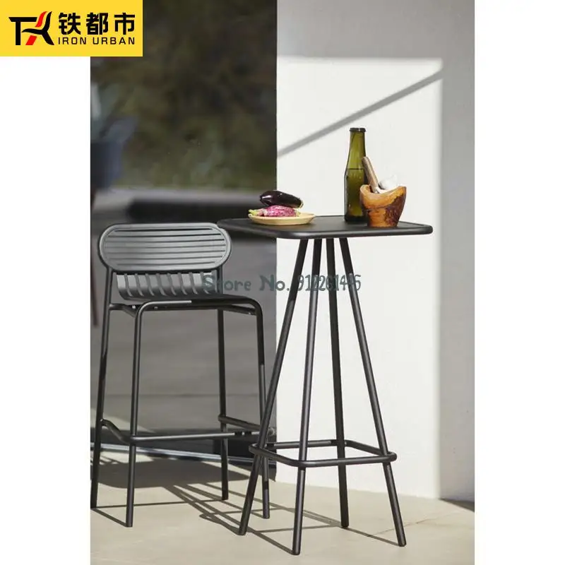 Барный стол и стул для улицы в скандинавском стиле открытый двор кафе бар отдыха