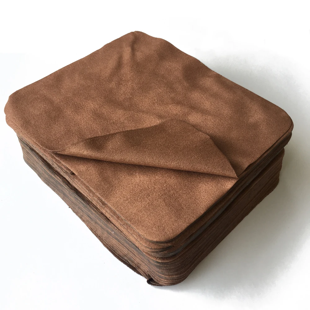 

100pcs Brown Glasses Cleaning Cloth Suede Customize Logo customized cleaning glasses cleaning cloth for phone screen