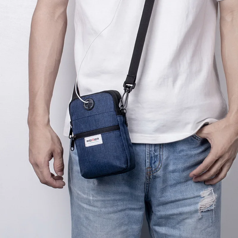 Сумка через плечо для мужчин повседневная Сумочка сотового телефона дорожный