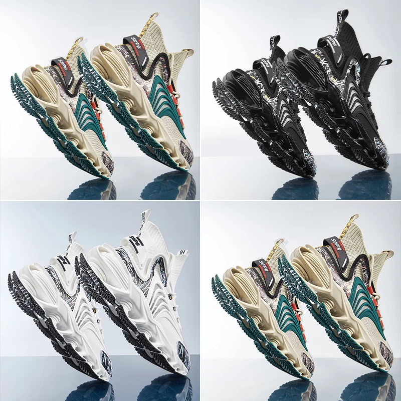 Кроссовки мужские сетчатые мягкая подошва дышащие спортивная обувь для бега