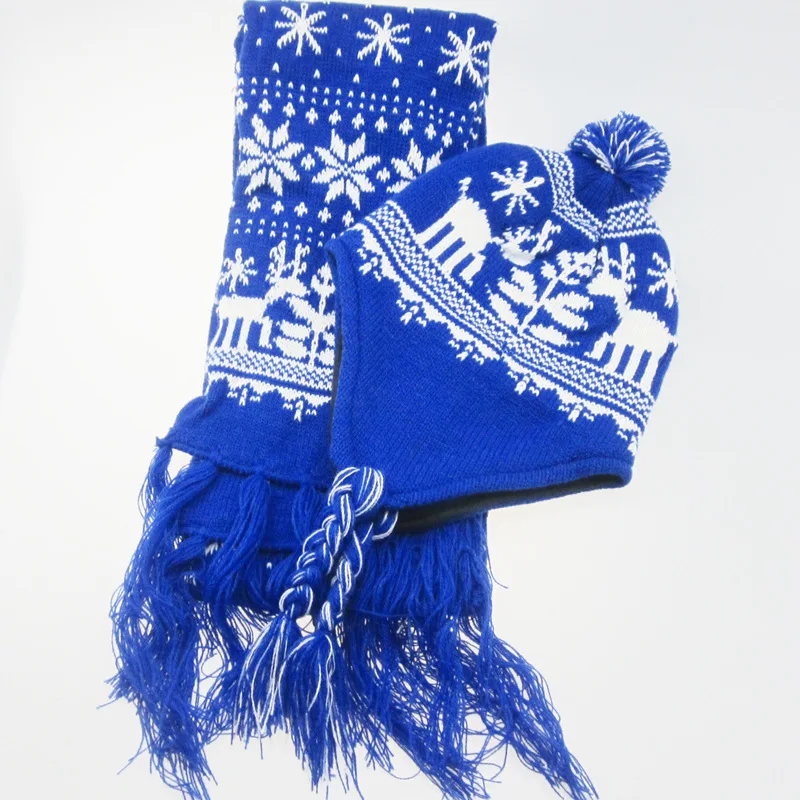 2 шт./компл. детская шапка шарф Набор Снежинка хлопковые детские головные уборы