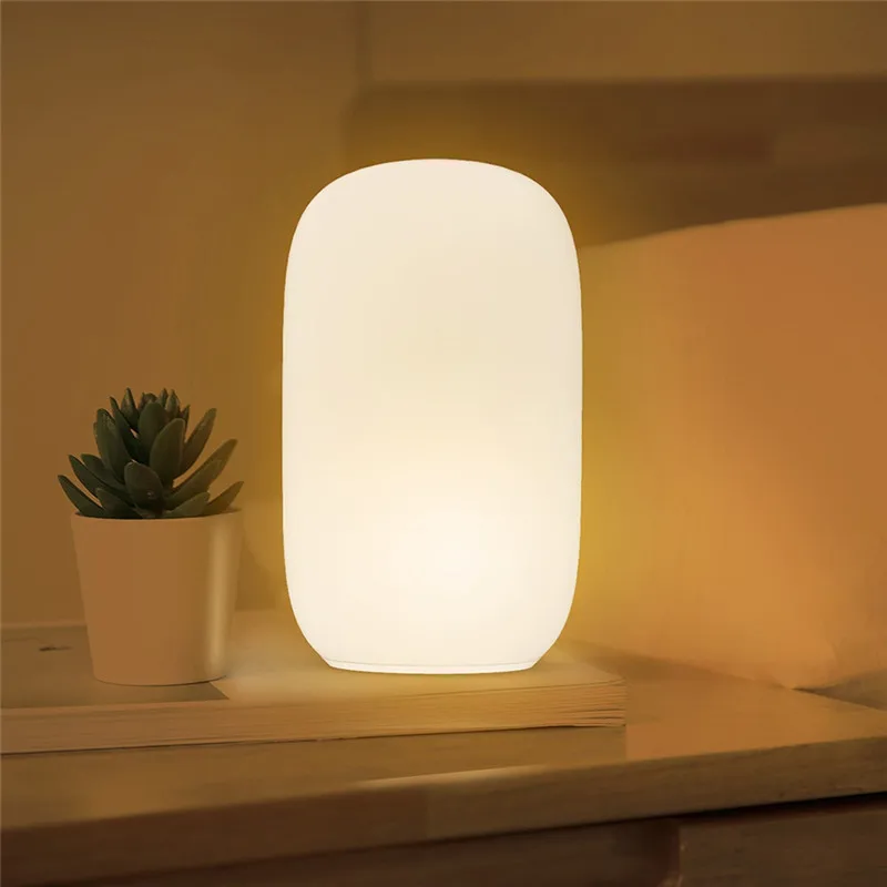 

Creative LED Touch Control Night Light Soft Silicon Bedside Lamp Dimmable RGB Color Change Rechargeable