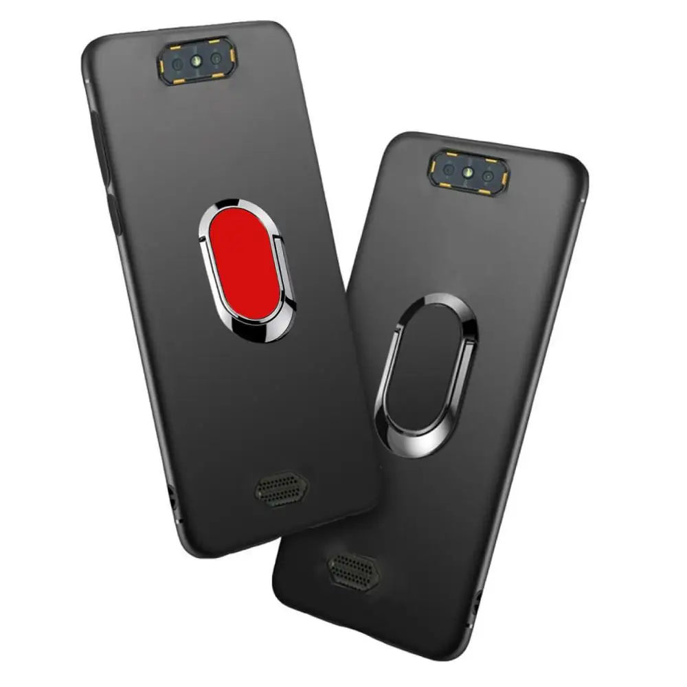 Мягкий чехол для Blackview Bv9500 Pro магнитный матовый защитный с кольцом на палец |