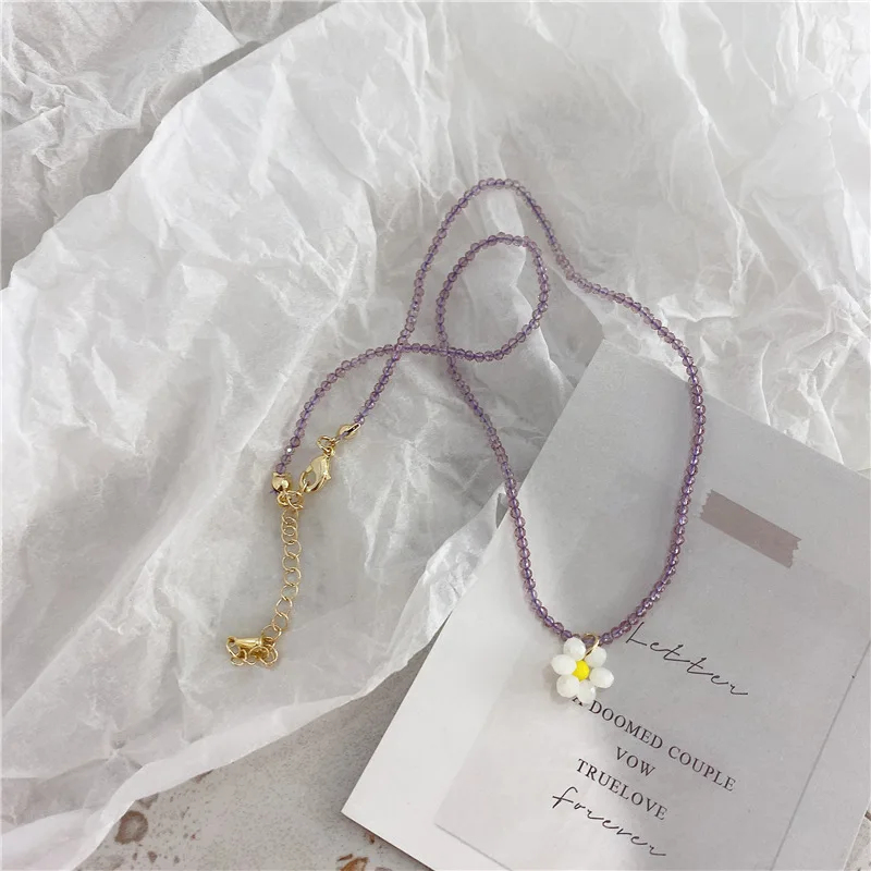 Женское винтажное ожерелье ручной работы в Корейском стиле с разноцветными