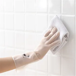 Перчатки из ПВХ, полупрозрачные, Нескользящие, непромокаемые, перчатки для стирки