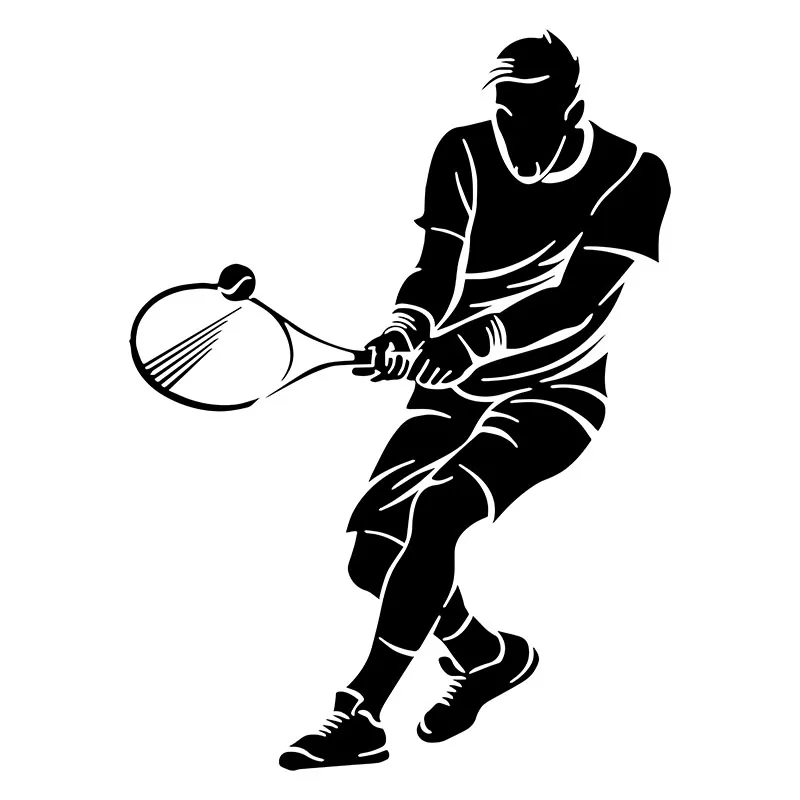 

Tennis Player Wall Decal Sport Racquet Ball Game Stadium Teens Room Interior Decor Door Window Vinyl Stickers Wallpaper C7015