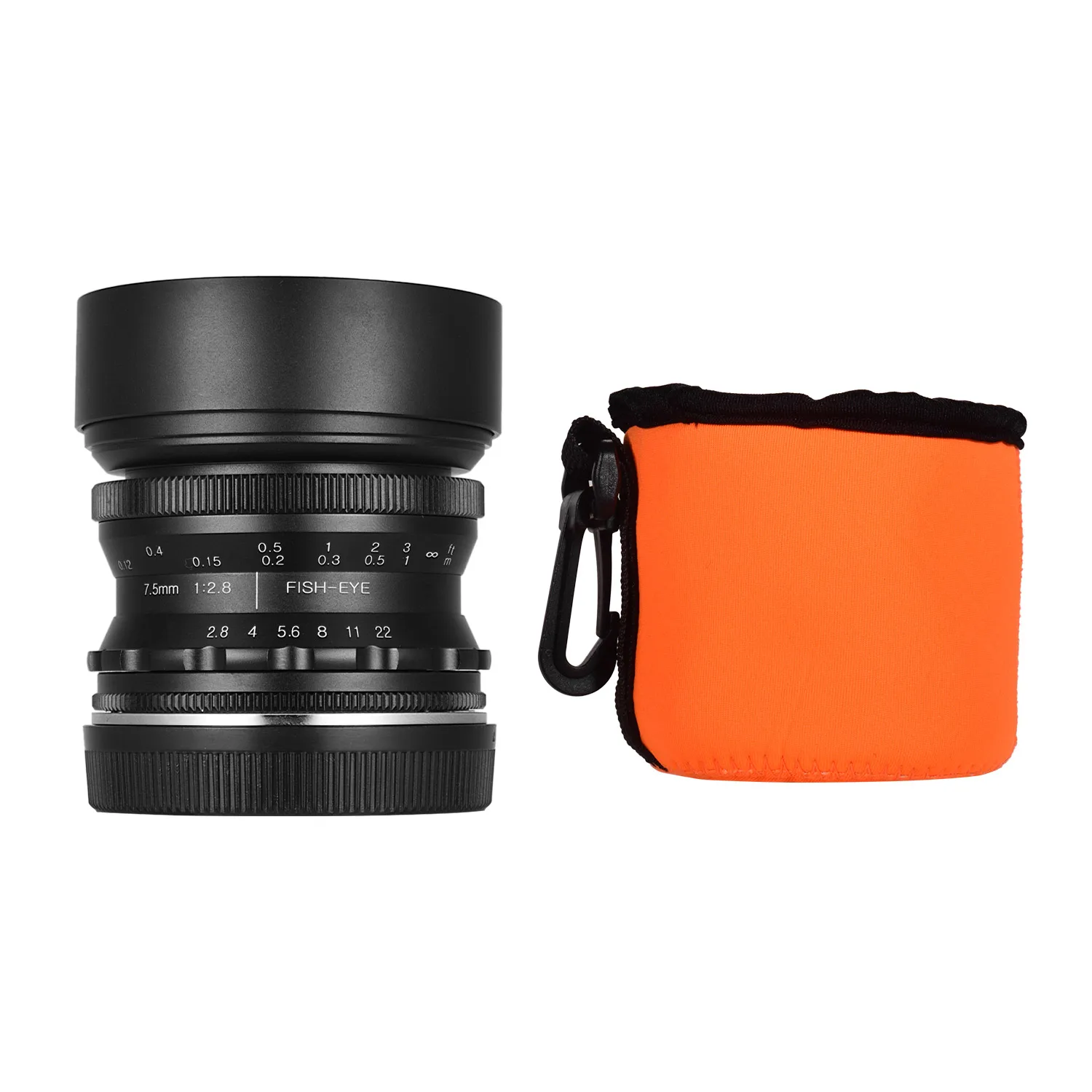 

Andoer 7.5mm f/2.8 Manual Focus Fisheye Lens 180° Ultra Wide Angle for Canon M1/ M2/ M3/ M5/ M6/ M10/ M100/ M50 EOS M-Mount