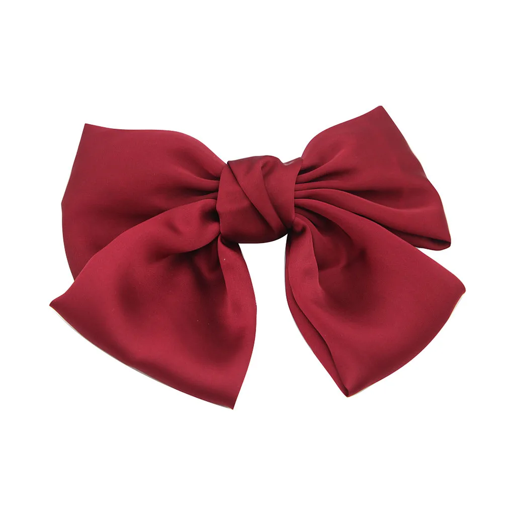 Однотонный зажим для волос с бантом женские аксессуары заколка девочек