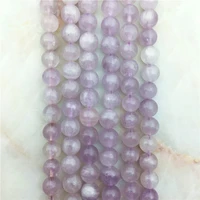 natural round purple ametrine stone beads fashion top quality smooth mauve jade beads amethysts stone for 6 8 10mm jewelry makin
