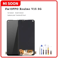 amoled for oppo realme v15 5g lcd display touch screen digitizer assembly replacement for oppo realme v15 screen with tools