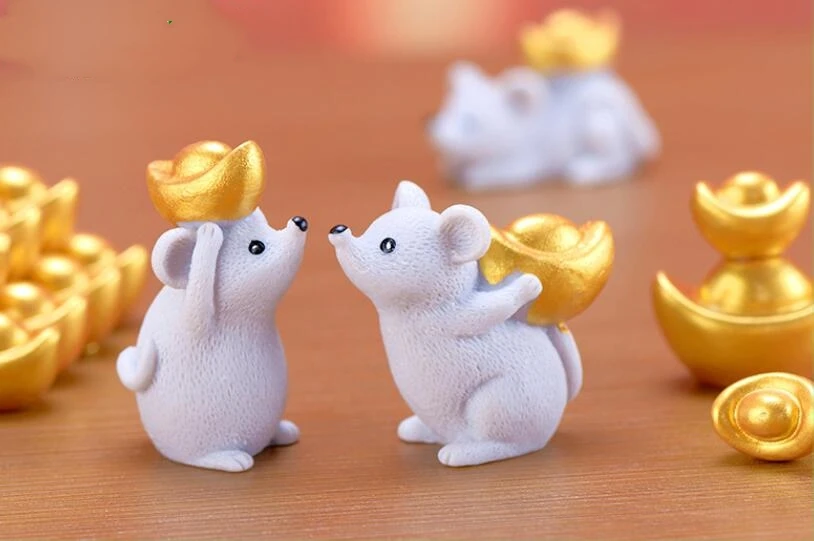 Слитки для денег мышонка сувениры с узорами фигурка модель ремесла подарок