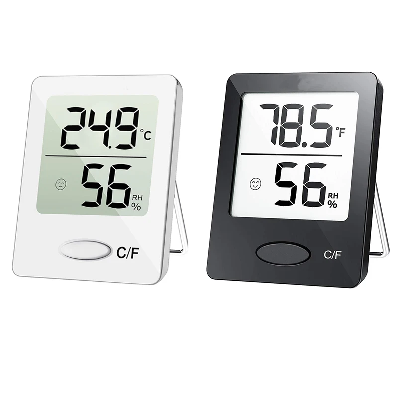 

Термометр-Гигрометр с четким ЖК-дисплеем и изображением лица, монитор температуры и влажности для дома и офиса