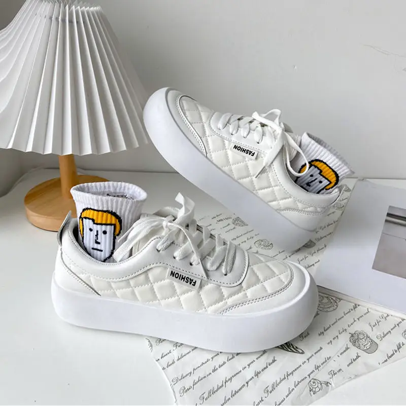 

Sneakers Japan White Women's Sports Shoes Casual Canvas Flat Designer Summer Platform Rubber Vulcanize Running Athletic