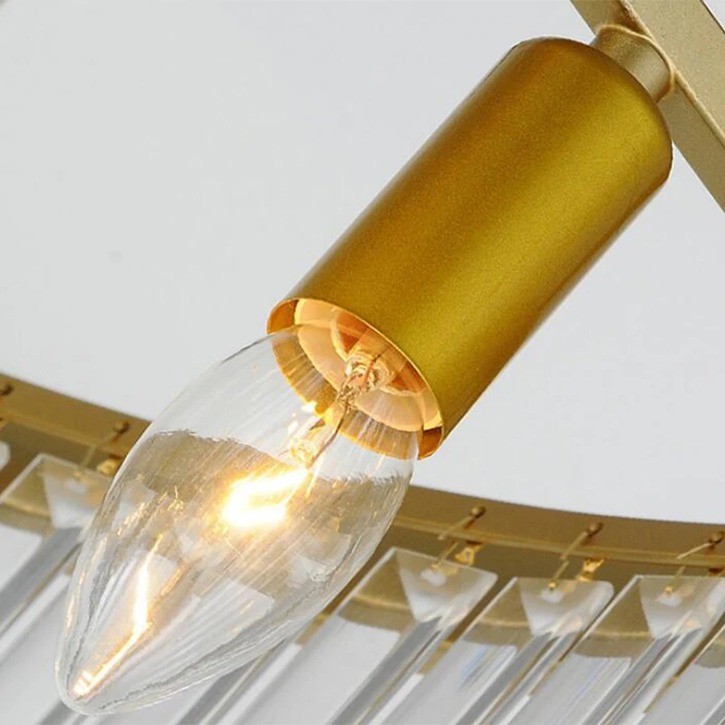 

jmmxiuz American retro crystal chandelier lighting long chandelier long modern chandelier restaurant crystal chandelier E14