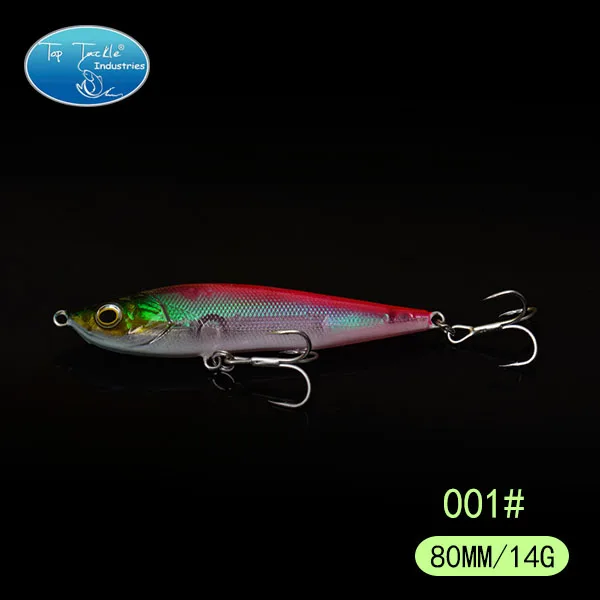 80mm 14g 001 95 мм, 22 г, 80 мм, 14 г, искусственная Тонущая приманка-карандаш, жесткая Рыбацкая приманка, длинная приманка для рыбалки с лазерной росписью, Джеркбейт - Цвет: 80mm 14g 001