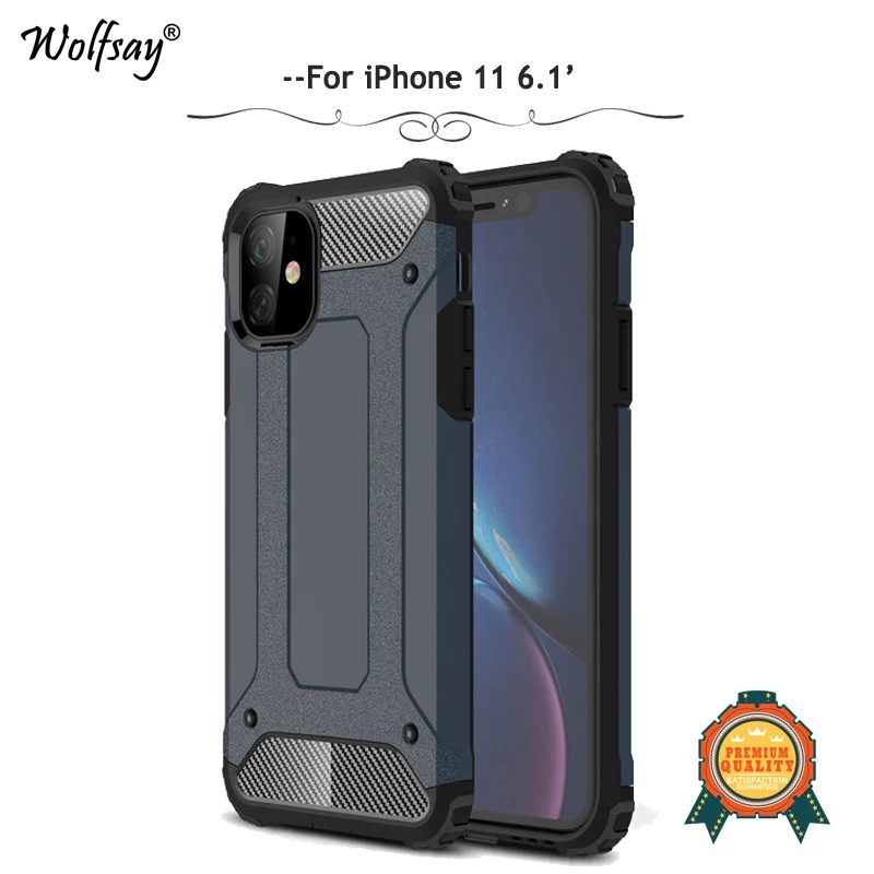 Чехол для iPhone 11 роскошный противоударный Бронированный резиновый силиконовый