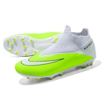 outdoor mesh soccer cleats shoes anti skid football boots training sneakers ankle high top futsal sports shoes big size 46 49