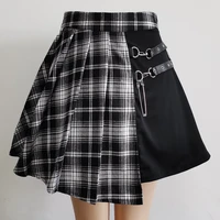 skirt high asymmetric clubwear skater gothic hop pleated cutout harajuku hip womens harajuku punk waist mini irregular skirt irr