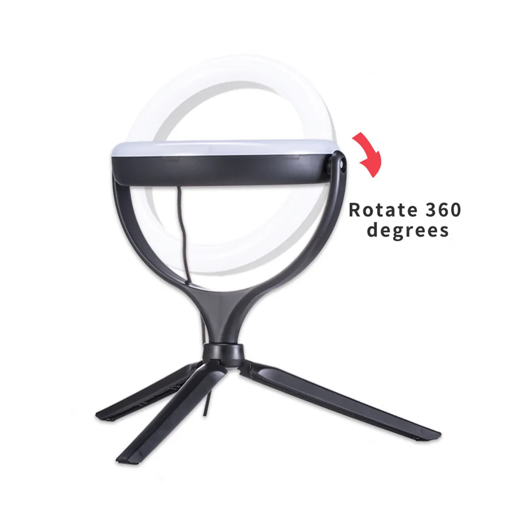 20 см селфи кольцевой светильник 360 Вращающийся заполняющий Настольная лампа для
