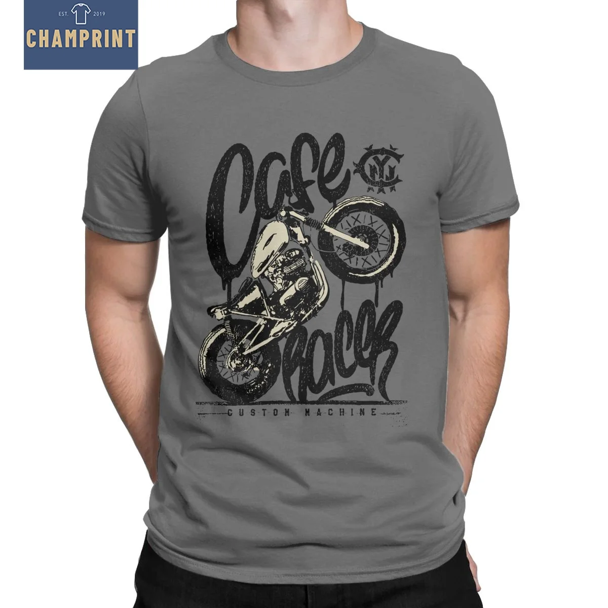 

Happiness Cafe Racer Vintage Moto Custom Motorcycle T Shirt Men 100% Cotton T-Shirts Cool Tee Shirt Short Sleeve Tops Gift Idea