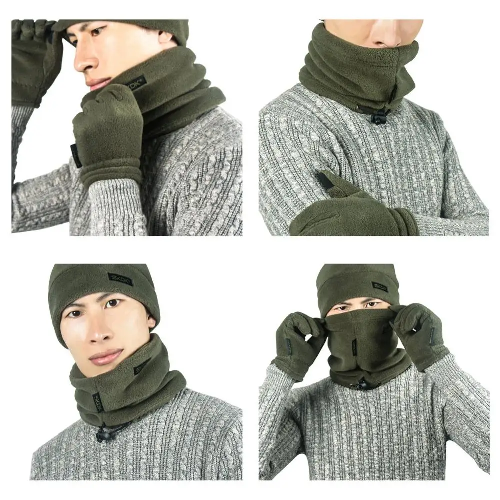 3 шт./компл. для мужчин женщин детей шарф шапка перчатки комплект из трех
