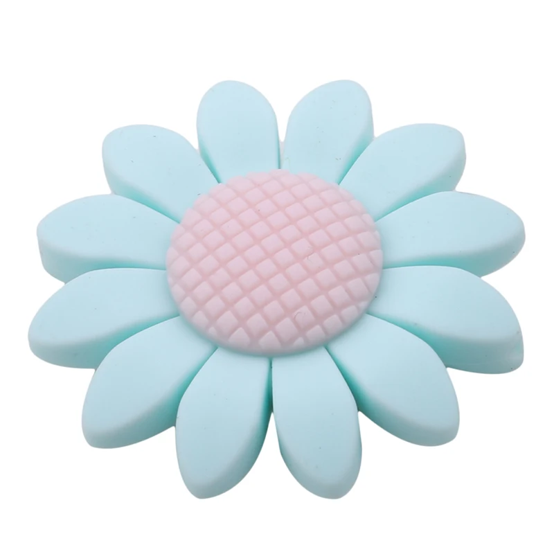 

Bite Bites Food Grade Teether Sunflower Silicone Baby Teething Beads Tooth Care Candy Color Chew Jewelry Making Baby Teether
