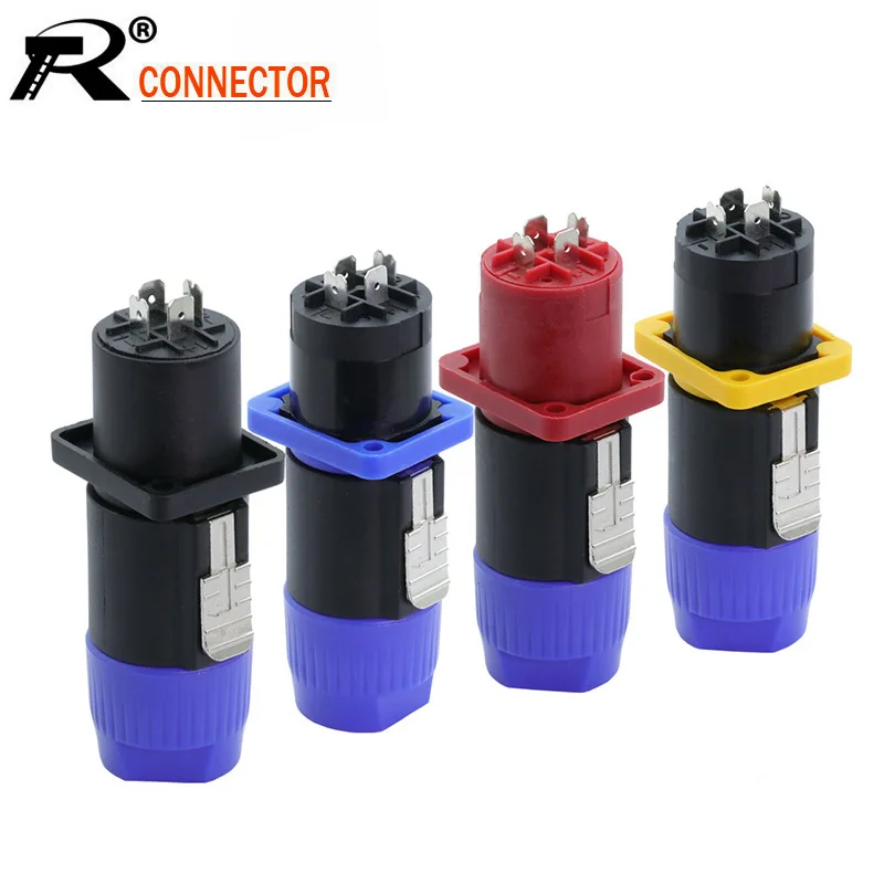 4 комплекта/8 шт. Pin NL4FC усилитель мощности динамика штекер + гнездо панель