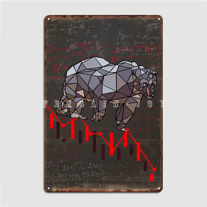 Металлический плакат с медведем в нижнем направлении плакаты для клуба бара